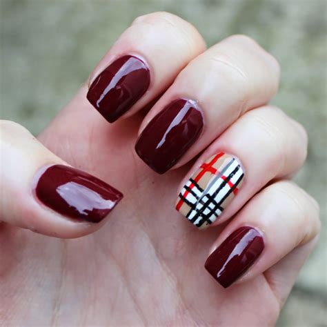 burberry nail stickers|burberry nails bold.